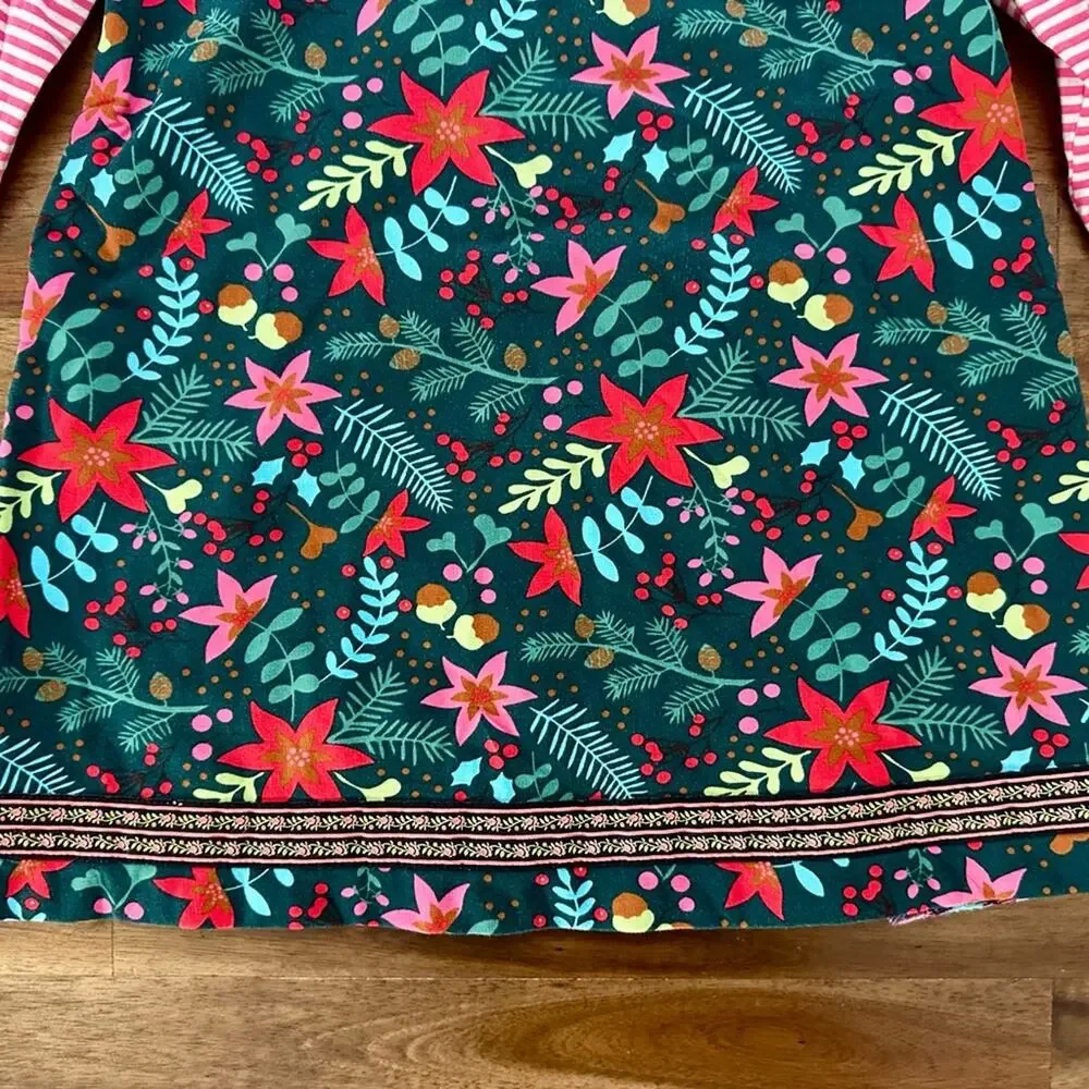 Matilda Jane Once Upon A Time Hundred Years Tunic Top 8 Green Floral Christmas